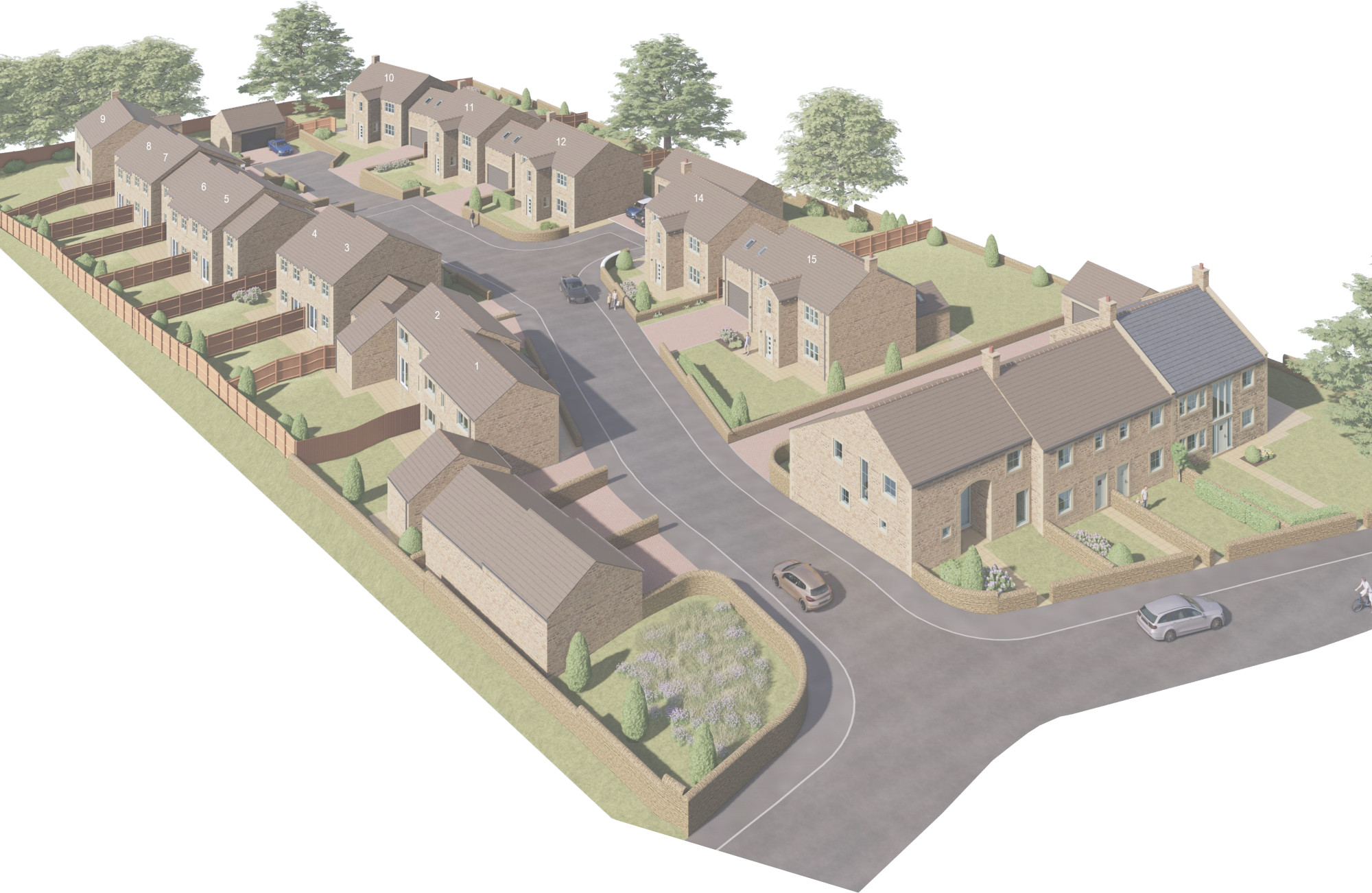 Loughber Croft Barnoldswick 3D model view trimmed lightened