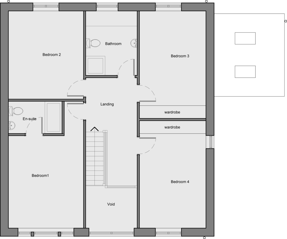 Sycamore Croft Barnoldswick Type G house floorplan first floor