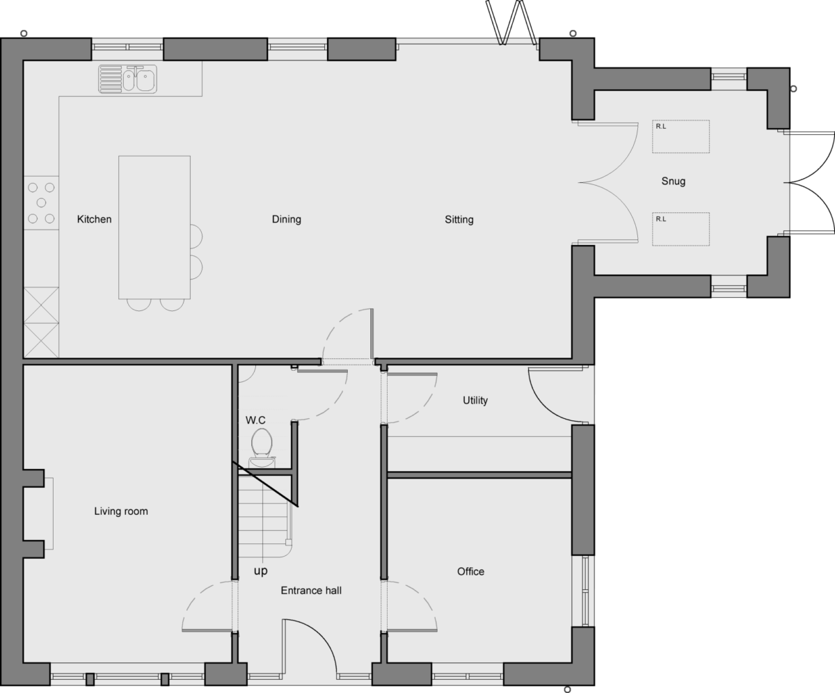 Sycamore Croft Barnoldswick Type G house floorplan ground floor