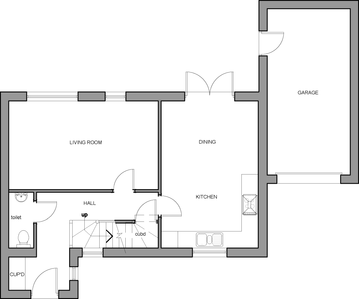 Loughber Croft Barnoldswick Type H house floorplan ground floor