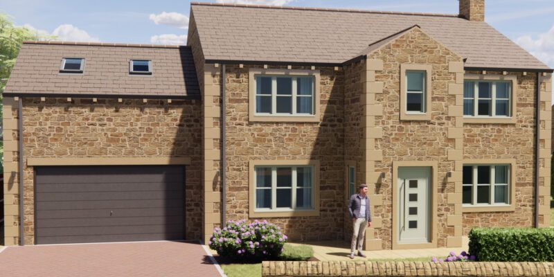 Loughber Croft Barnoldswick Type A house front view